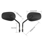 8mm Rear View Side Mirrors for Harley Davidson Touring (2009–2023)