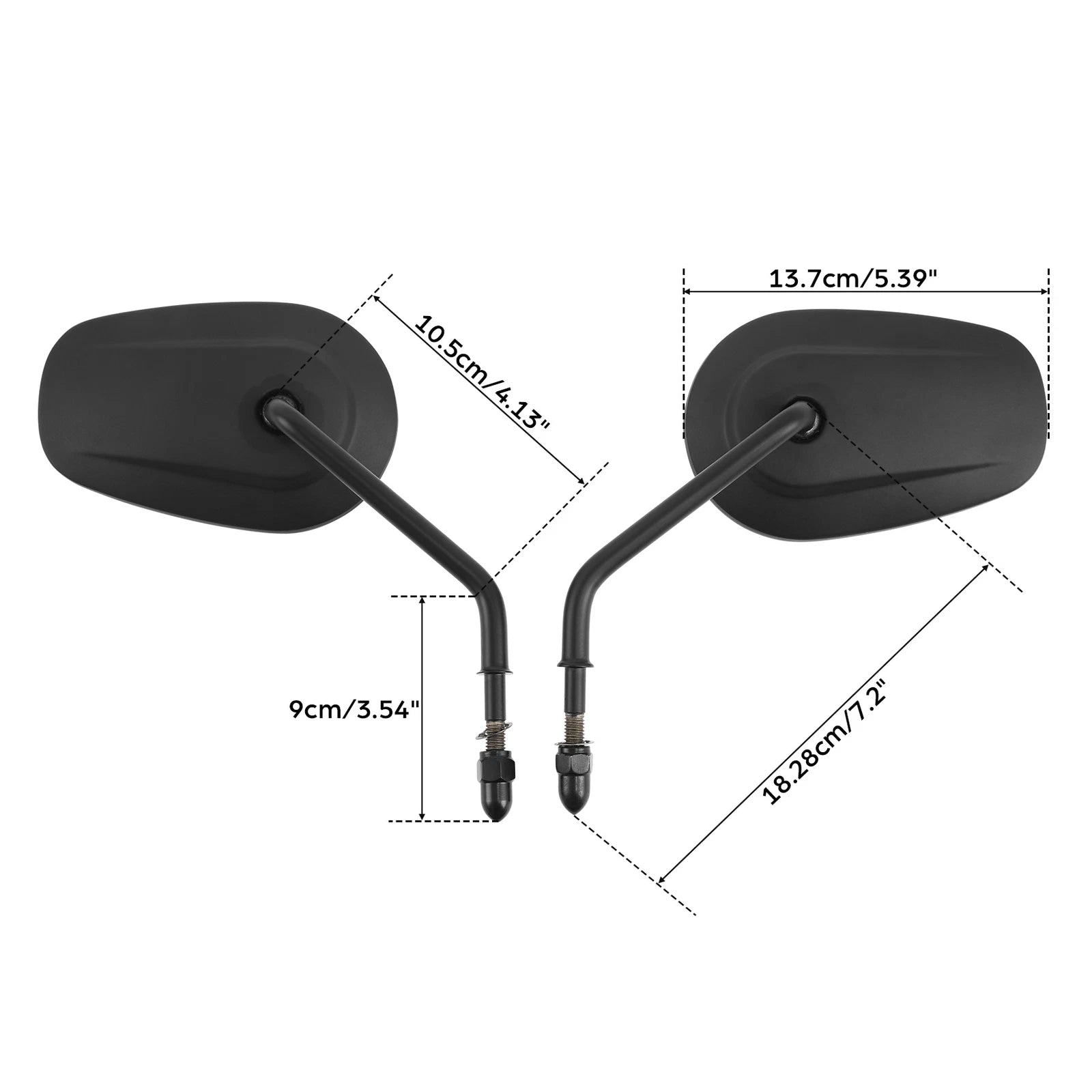 8mm Rear View Side Mirrors for Harley Davidson Touring (2009–2023)