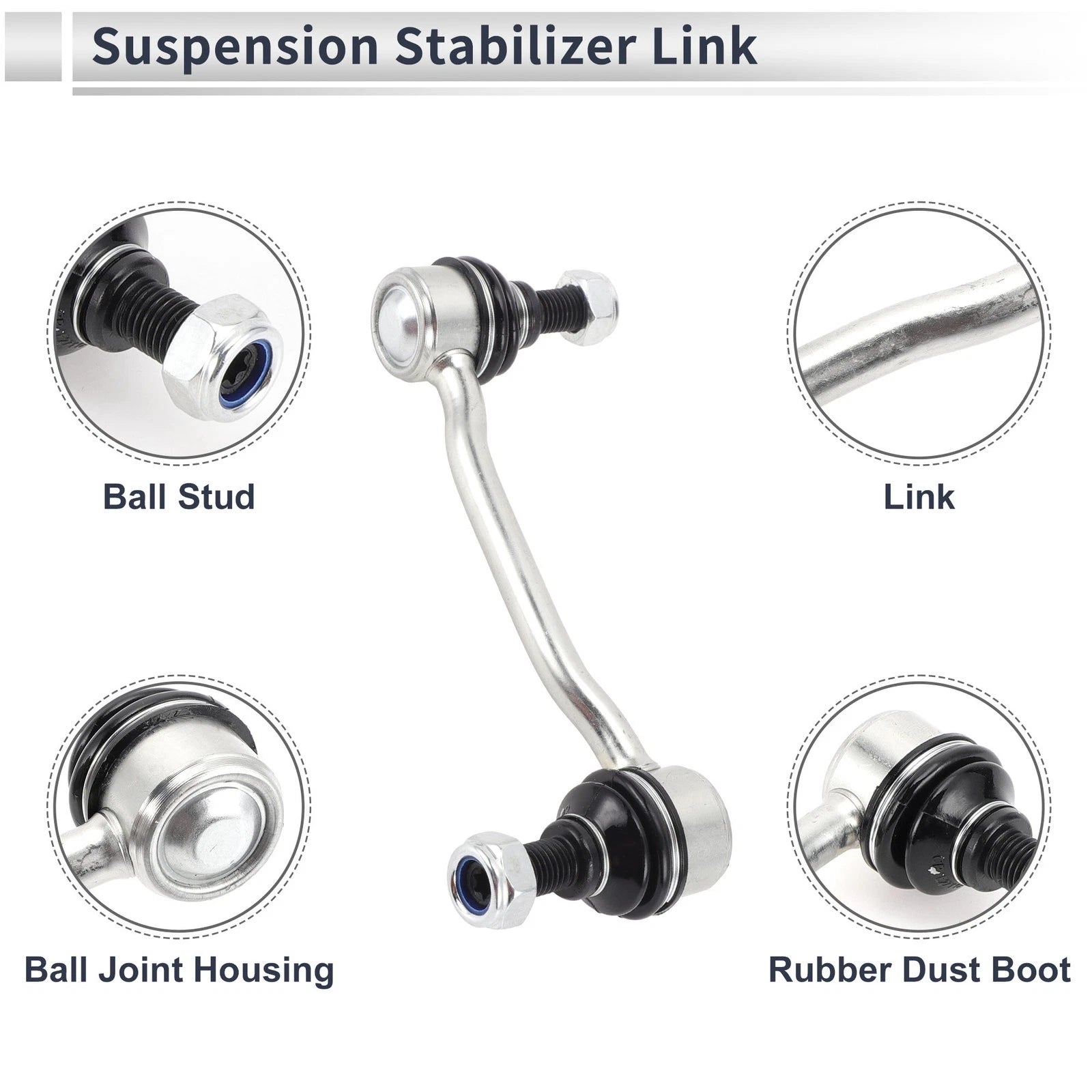 Front Stabilizer Bar Links Set of 2 with Bushings for Hyundai Sonata (2009–2010) No.K80949