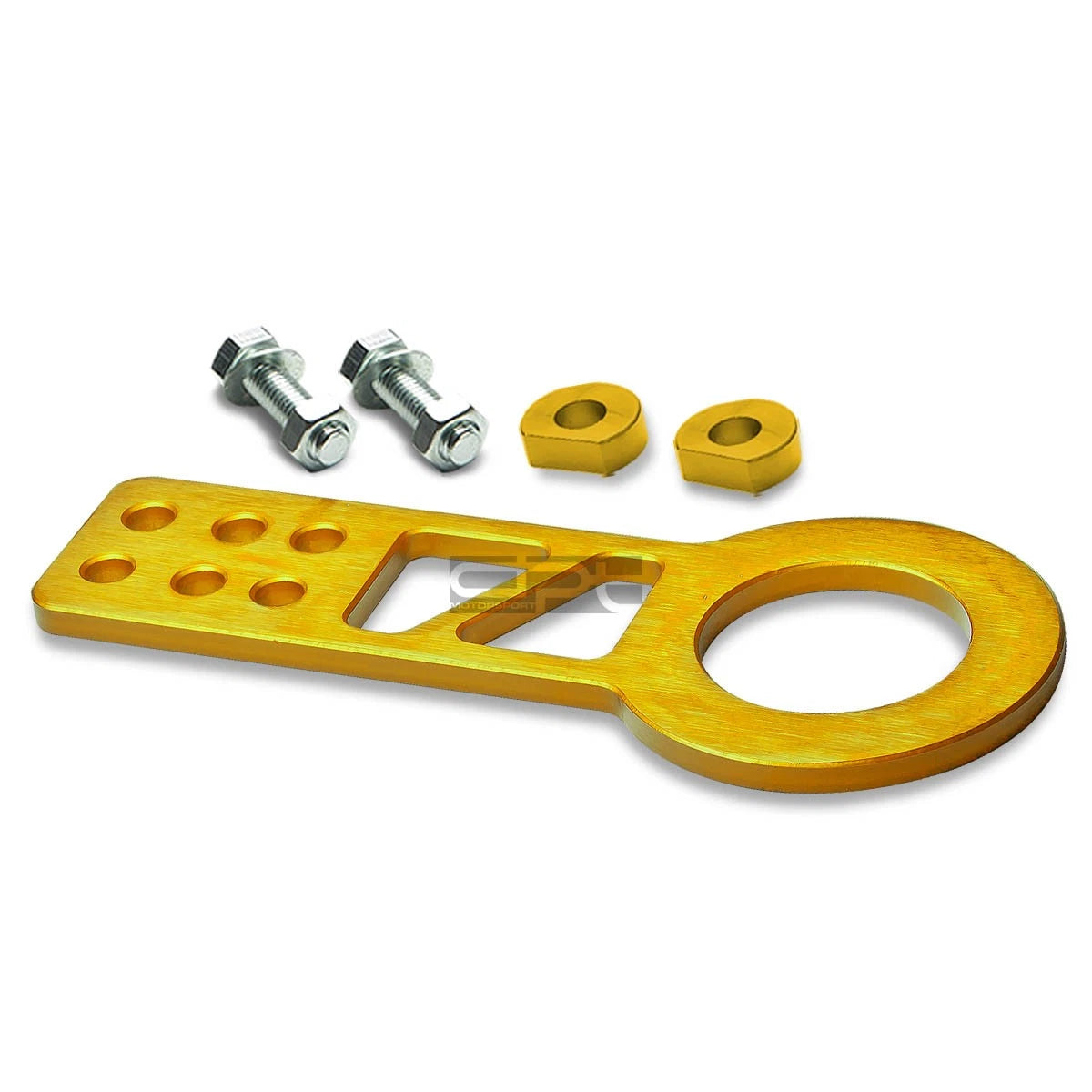 10MM Aluminum Gold Racing Towing Tow Hook Hauling Kit + Bolts for