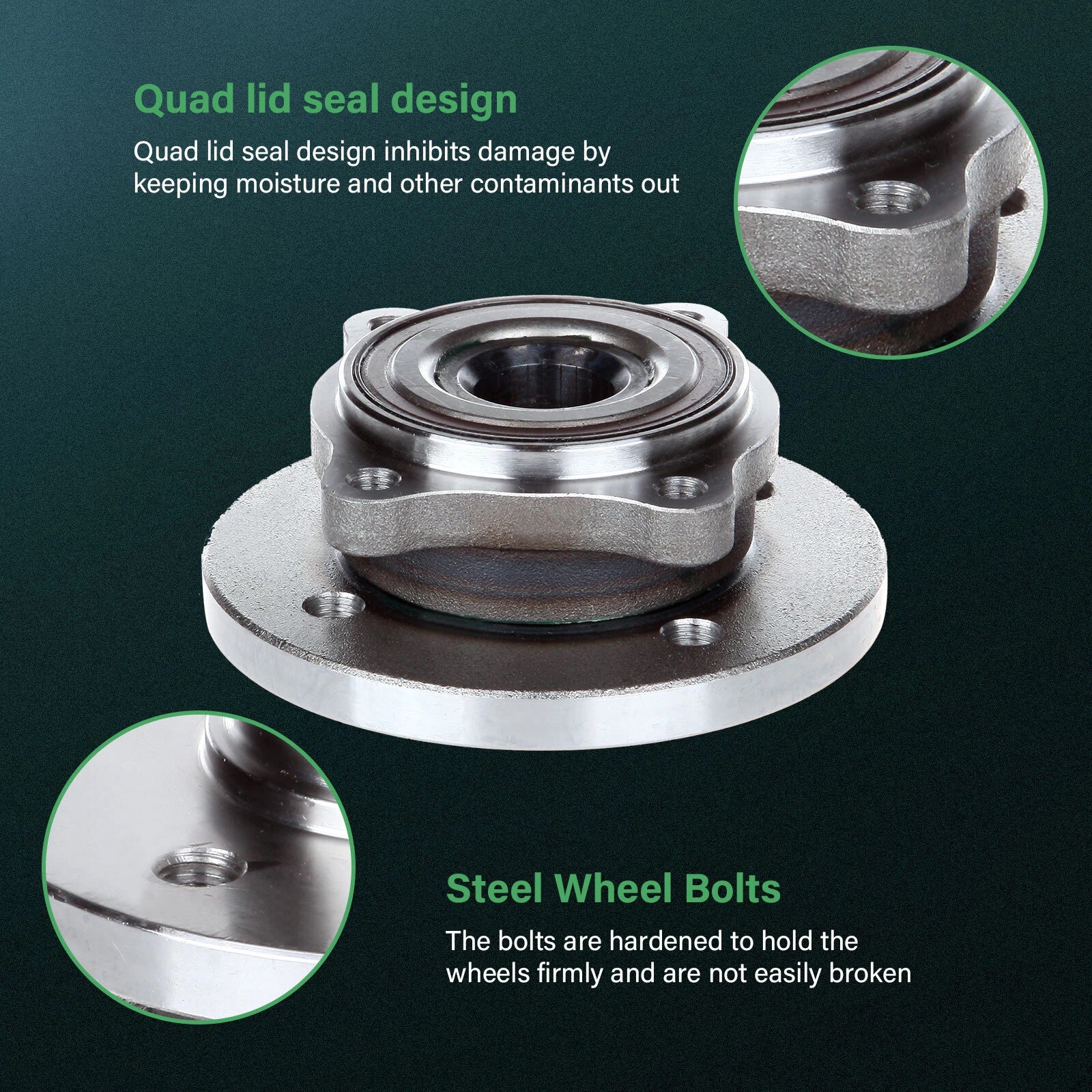 2X Front Wheel Hub Bearing Assembly for Mini Cooper (2002–2006)