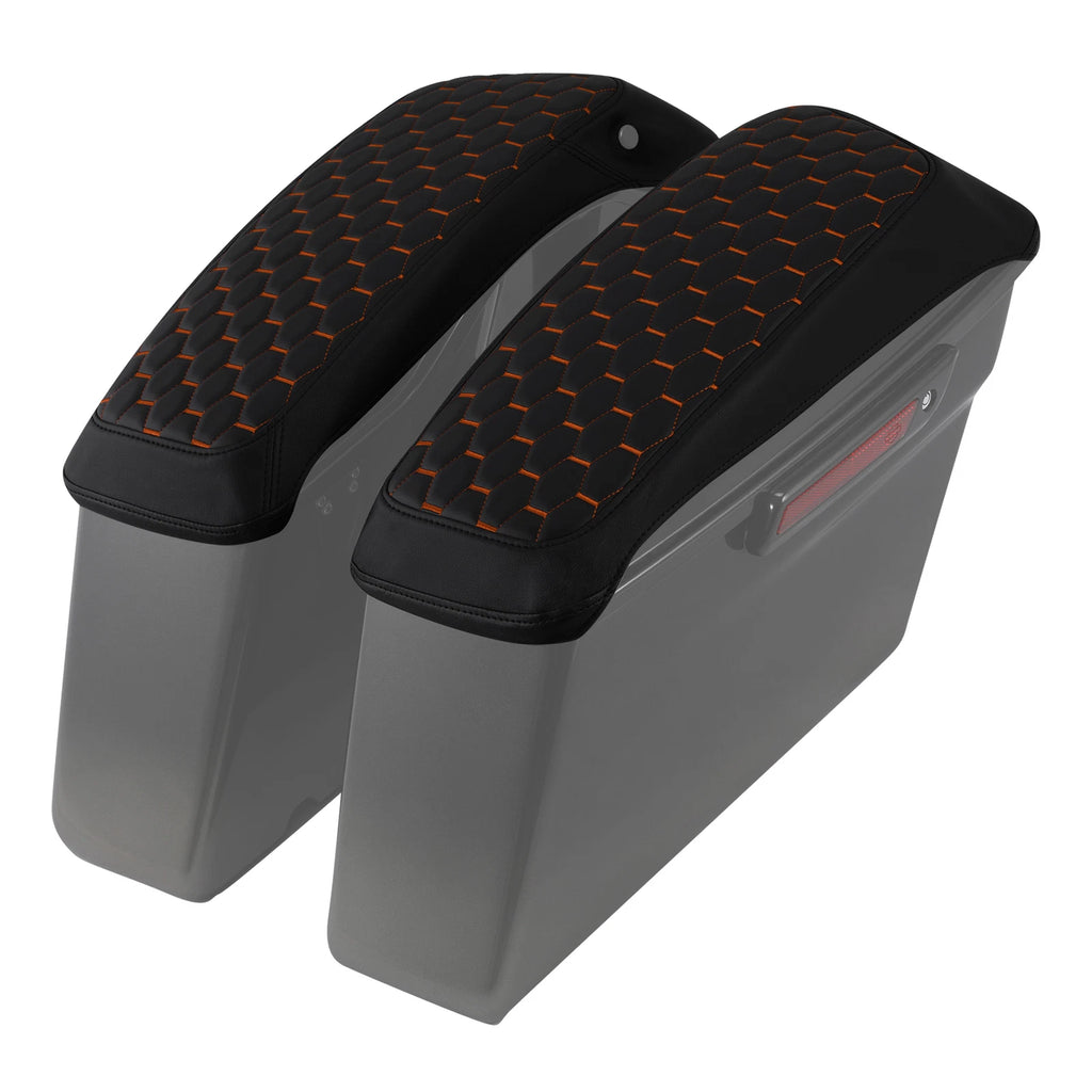 Black Hard Saddlebags Lids Covers for Harley Electra Glide, Street Glide (2014–Present)