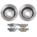 Akebono Rear Brake Kit for BMW E82 E88 128i (2008–2013) - Euro Ceramic Pads, 300mm Disc Rotors