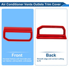 Set of 2 Air Condition Outlet Vent Trim Cover Frame for Toyota Tacoma (2024–2025) Red