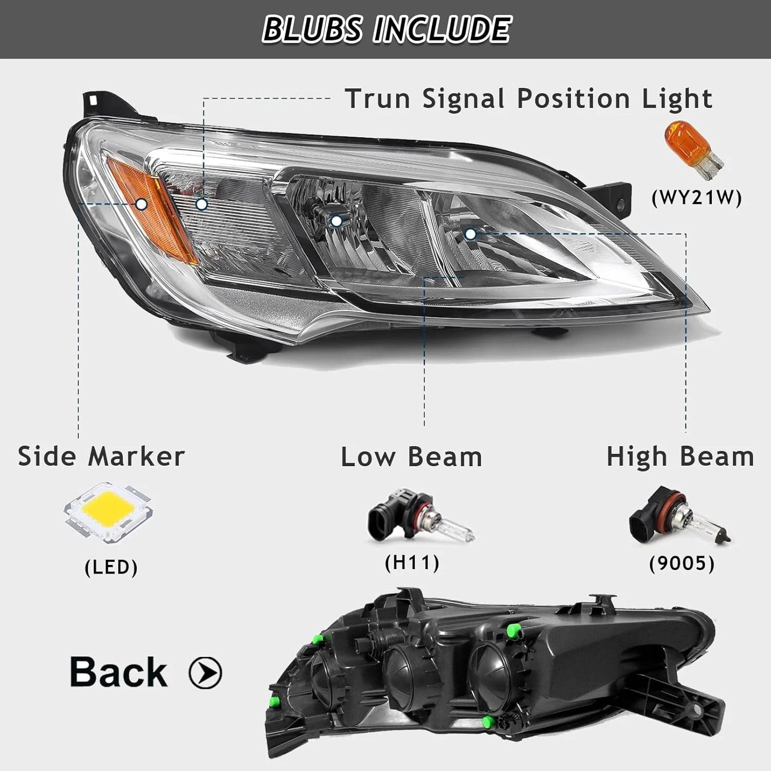 Halogen Headlight for Dodge Ram Promaster (2023–2026) Passenger w/ Bulb