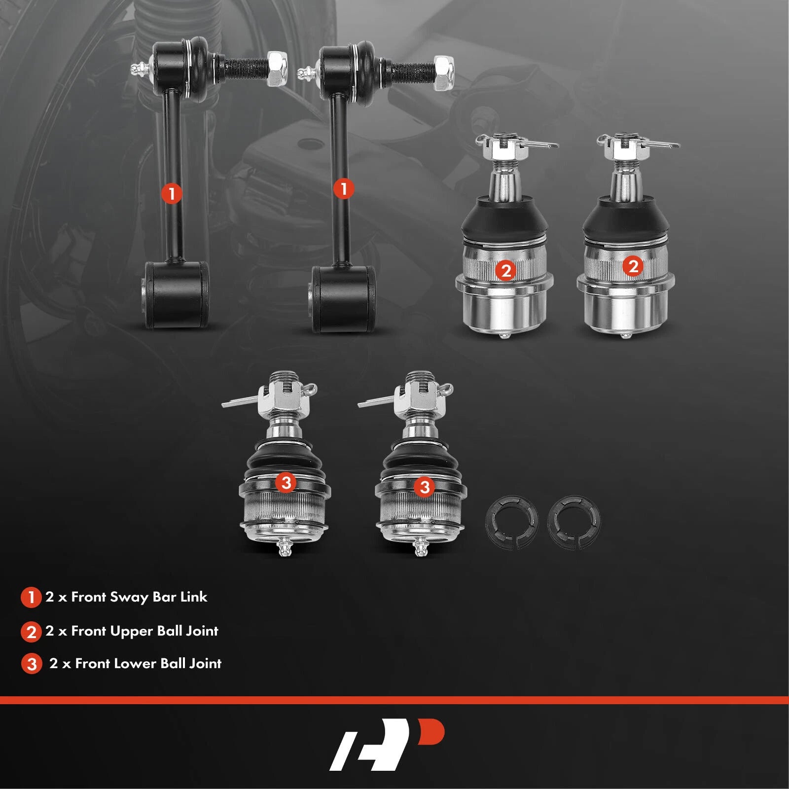 6X Front Sway Bar Ball Joint for Jeep Wrangler (2007-2017)