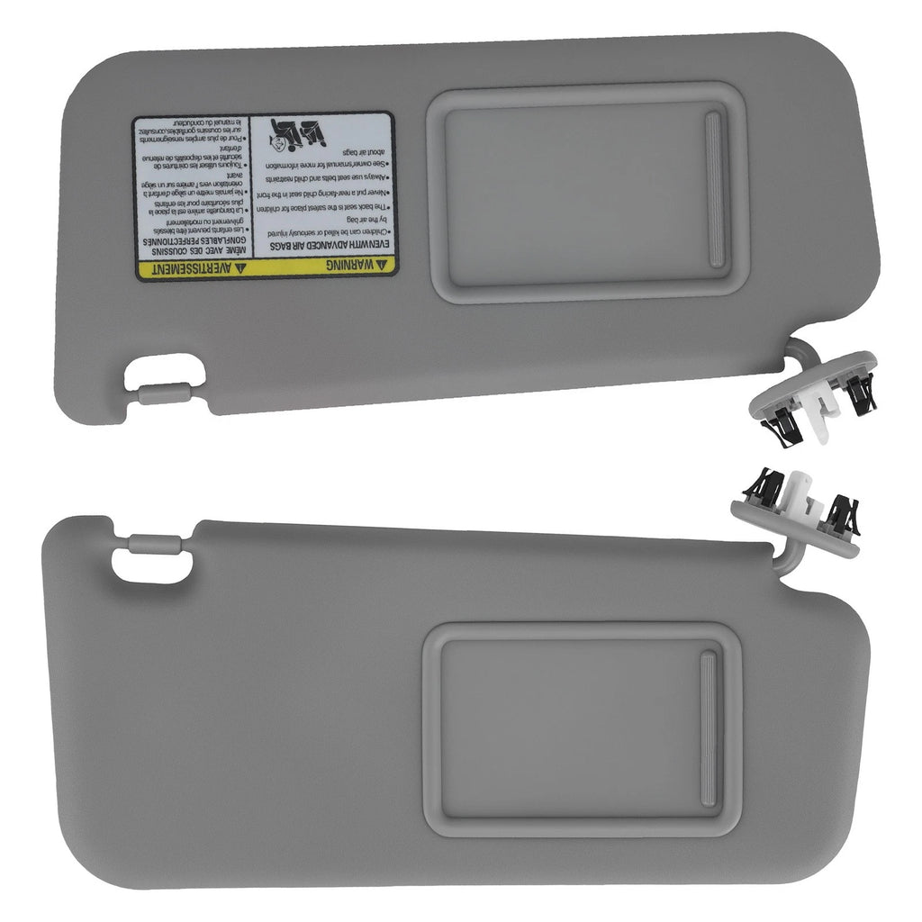 2X Gray Sun Visors for Toyota RAV4 (2006-2013)