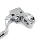 Chrome Vinyl Leather Clutch Lever w/ Mount Bracket for Harley Softail/Dyna (2008–2014)