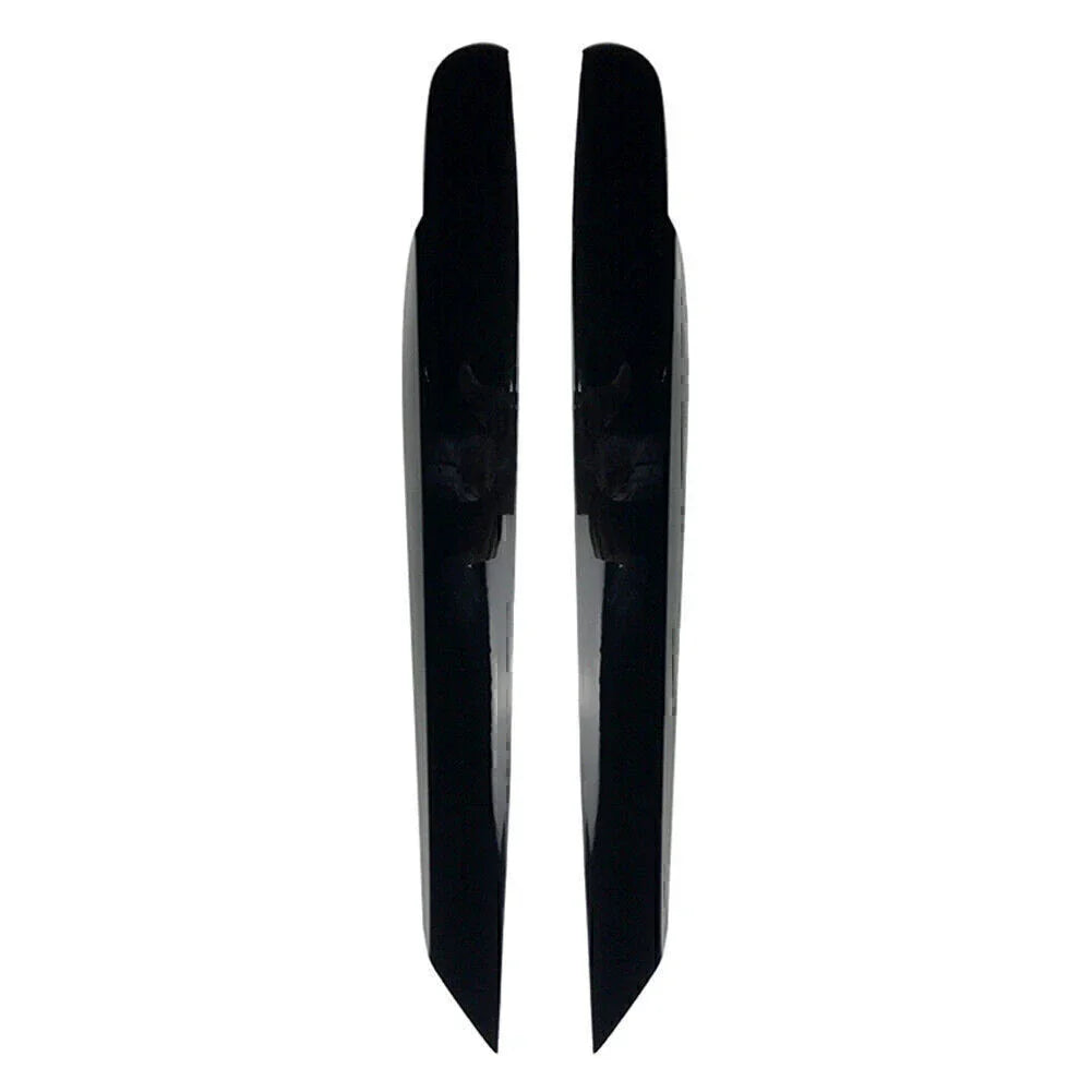 Gloss Black Front Headlight Eyelid Trim Covers for Volkswagen Touran (2011-2015)