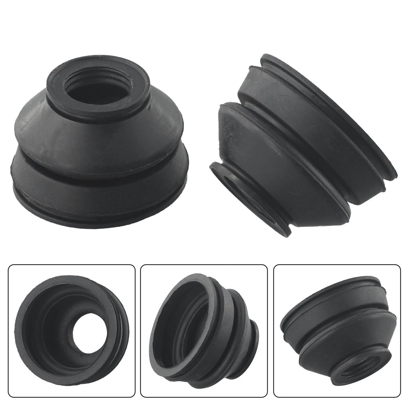 Set of 2 Rubber Dust Boot Covers for Track Rod End & Ball Joint