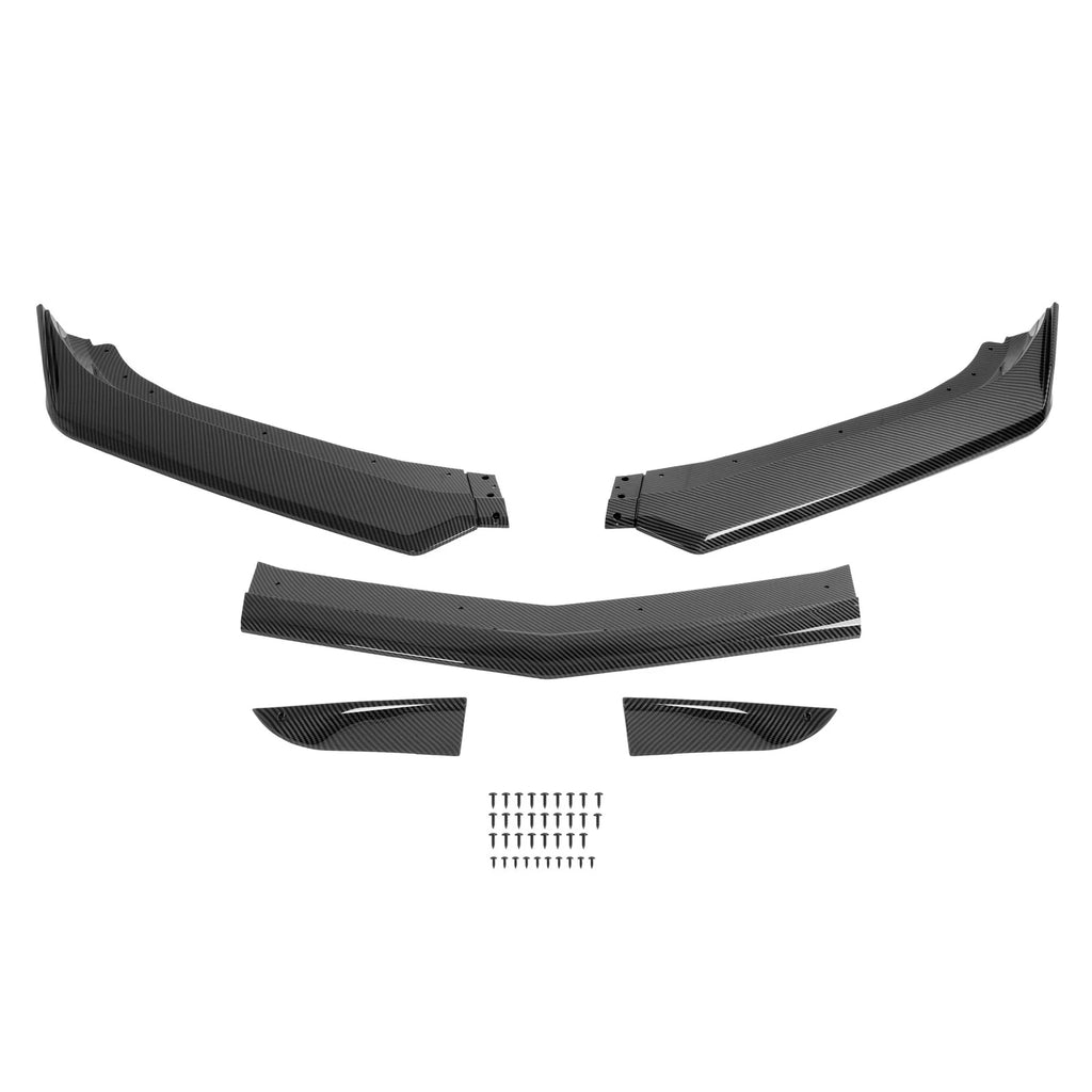 3PCS Front Bumper Lip Spoiler for Chevy Camaro (2016–2024) Carbon Look