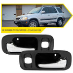 Pair Door Handle Interior Black Chrome for Honda CR-V Odyssey (1997–2001)