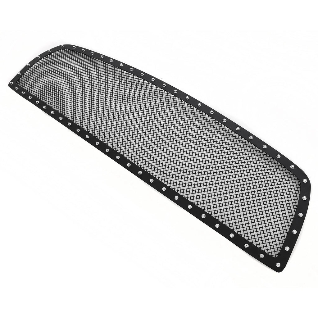 Set of 4 Upper Black Rivet Studs Grille Inserts for Dodge Ram 1500 (2009–2012)