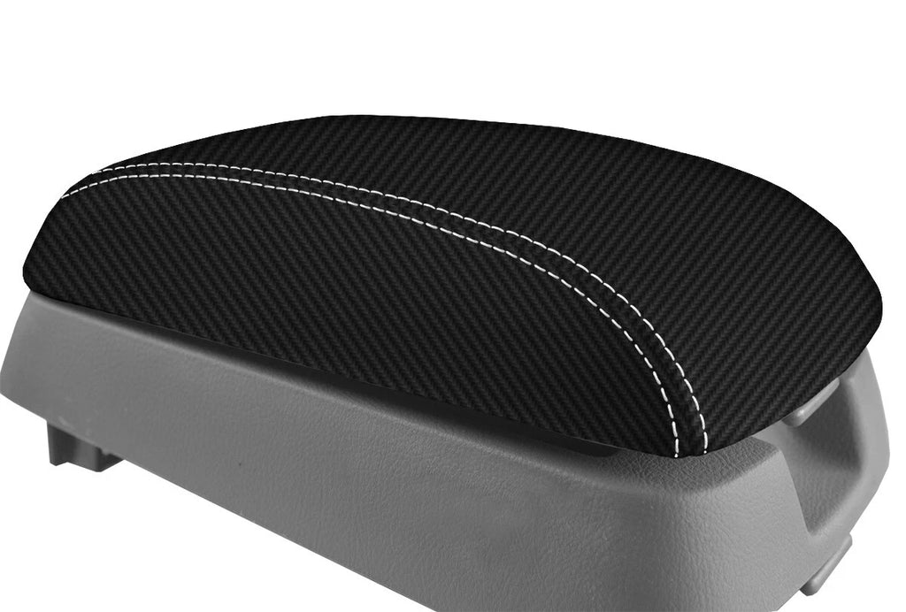 Console Lid Armrest Cover for Hyundai Santa Fe (2007–2012) Carbon Fiber