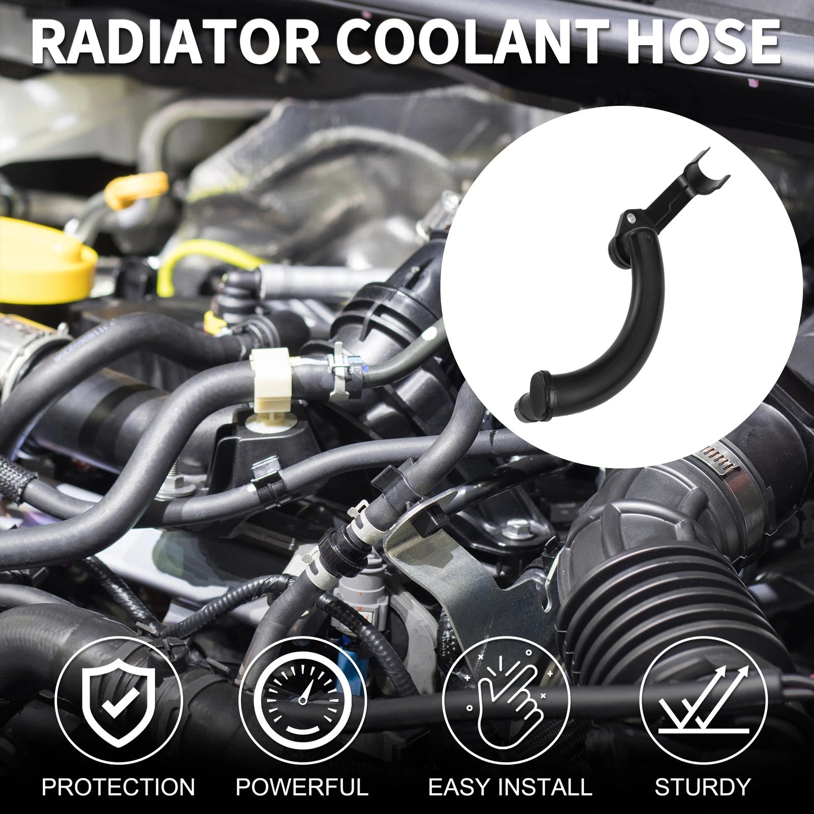 Radiator Coolant Hose for Mercedes-Benz C250 SLK250 (2012–2015) No.2712002352