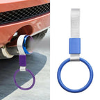 Round Blue JDM Tsurikawa Ring for Universal Fit (No Specific Year)