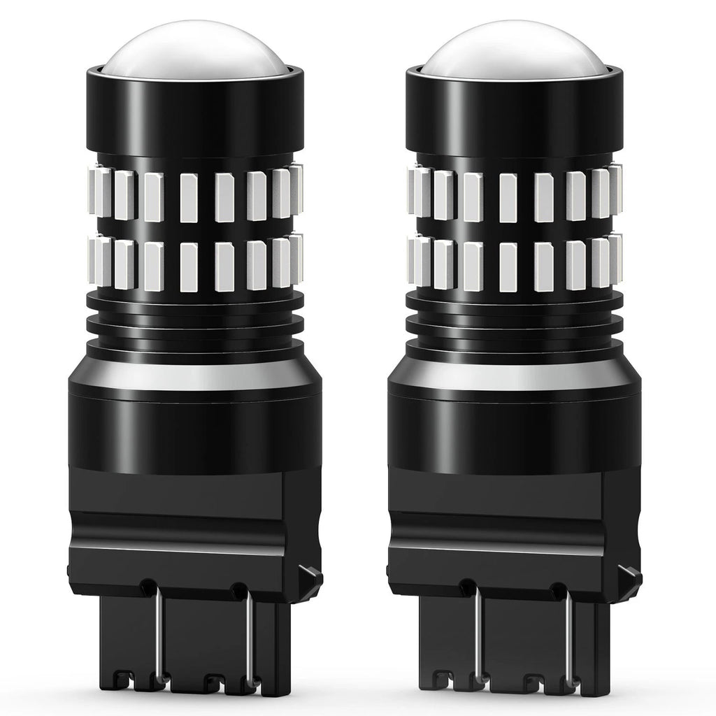 2X 3157 3057 Red LED Strobe Brake Tail Light Bulbs for