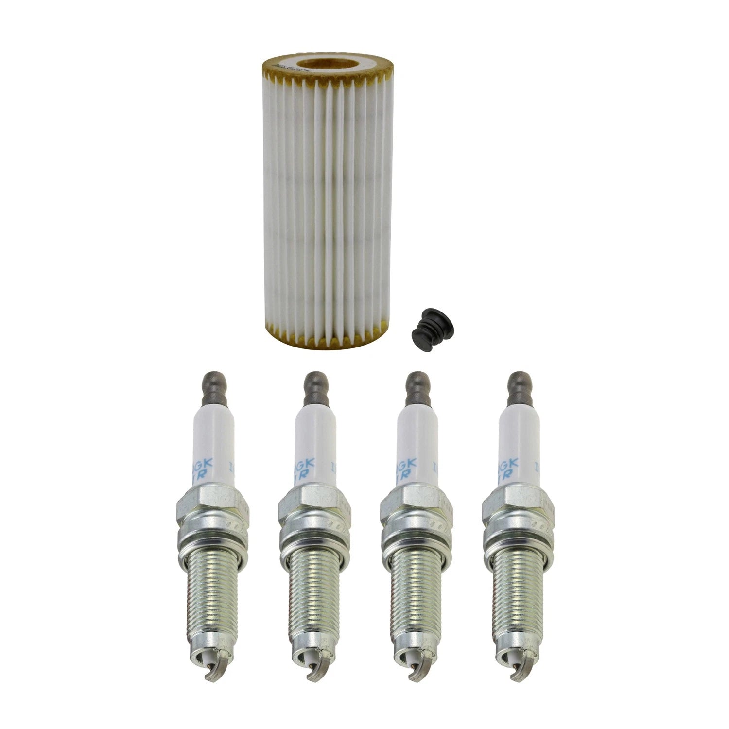 Wix Engine Oil Filter & NGK 4 Laser Iridium Spark Plugs for A3 GTI Tiguan Q3 (2010–2023)
