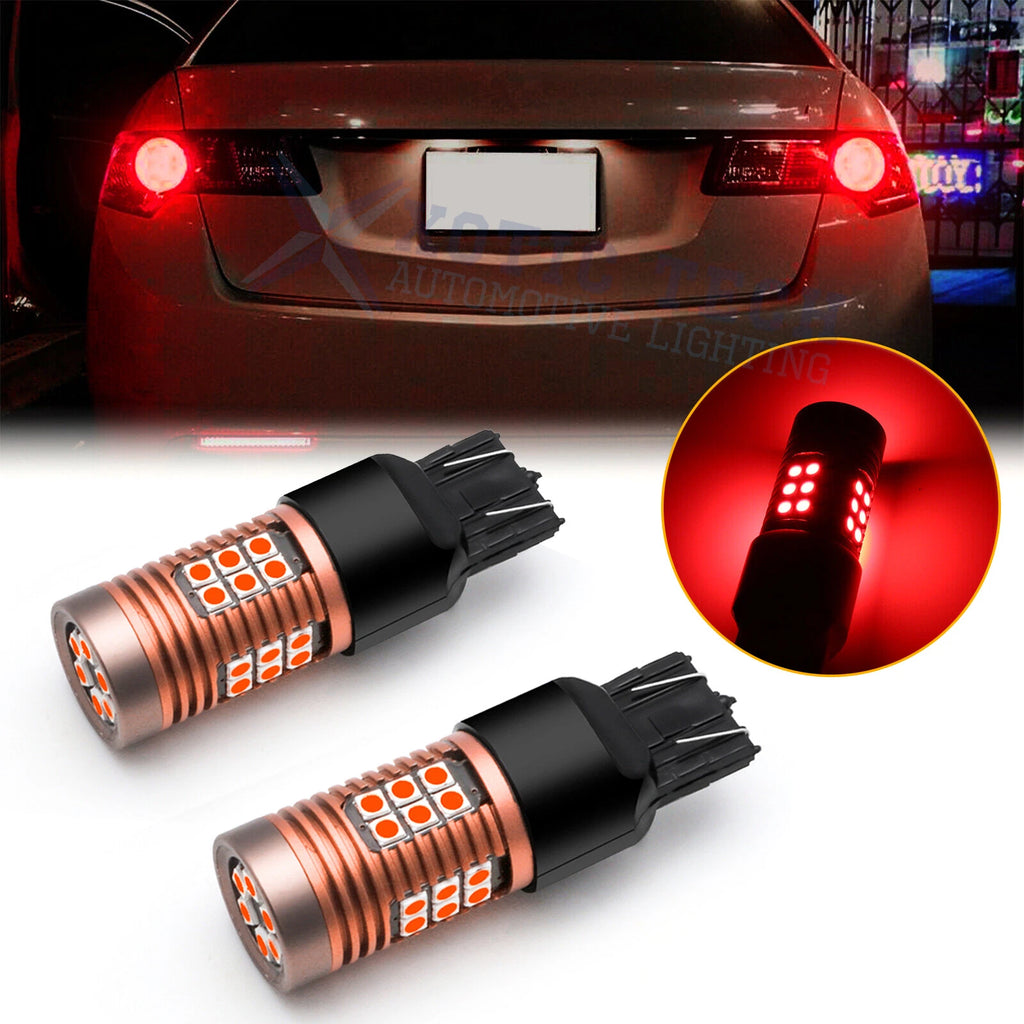 Super Bright Red LED Brake Tail Light Bulbs for 7443 (1996–2000)