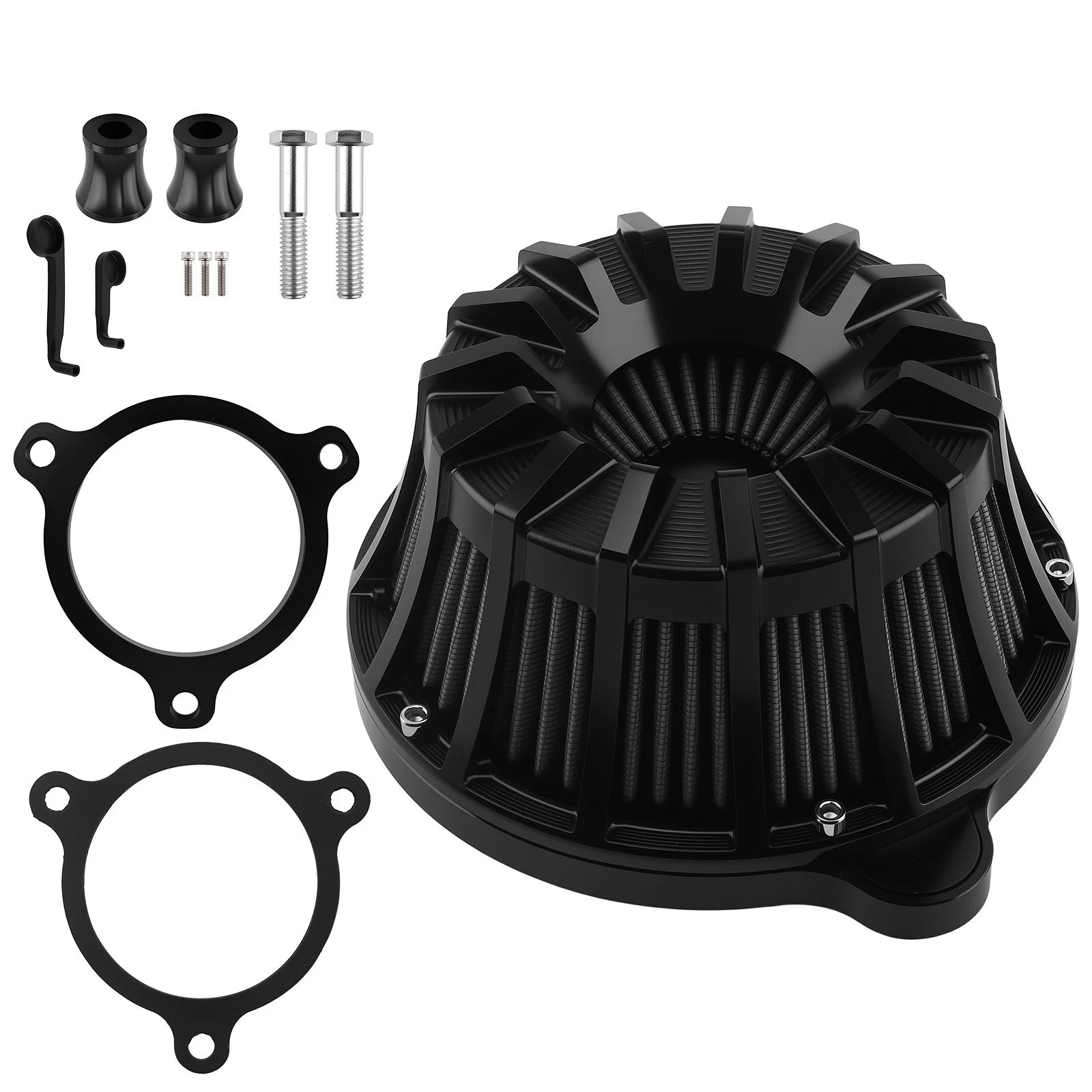 Aluminum Air Filter Kit for Harley M8 Softail Street Glide (2018–2023) Black