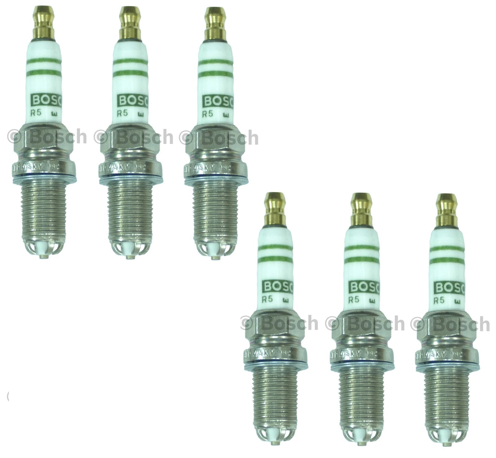 Set of 6 Spark Plugs Bosch FGR7KQE0 for Audi A4 A6 Quattro (2005–2009)