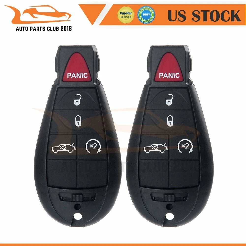 2 Key Entry Remote Fobs for Dodge Challenger Charger (2008–2014)