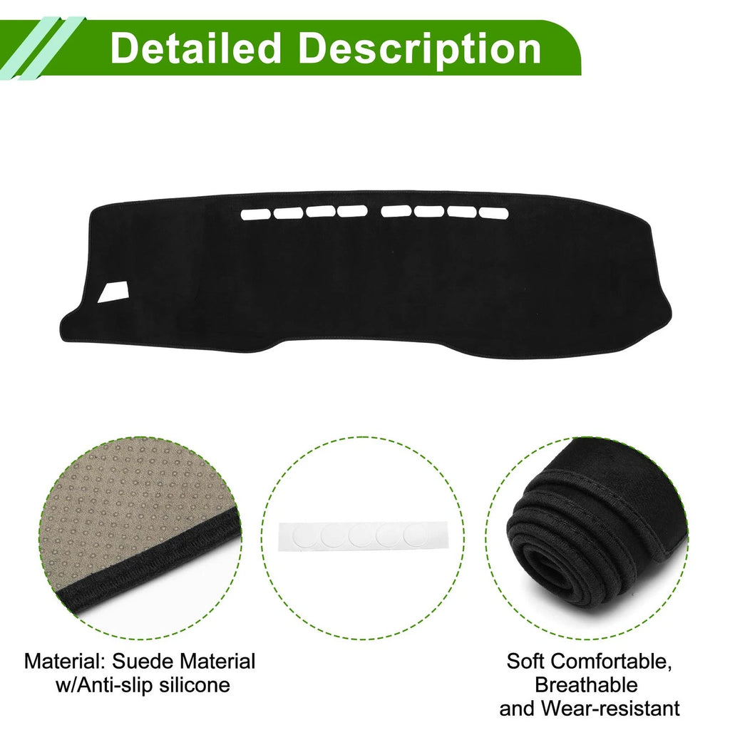 Dashboard Cover Mat for Toyota Hilux Gun125 (2017–2020) Black