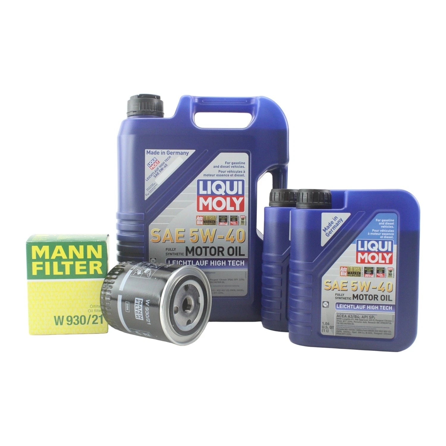Oil Change Kit 7L Liqui Moly Leichtlauf High Tech 5W-40 for Audi 2.7/2.8L