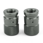 2X CNC Titan-color Anti-Thief Tire Valve Stem Caps for Car Truck Bike Motorcycle
