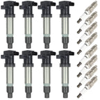 Set of 8 Ignition Coils and Spark Plugs for Cadillac DTS (2007–2011)