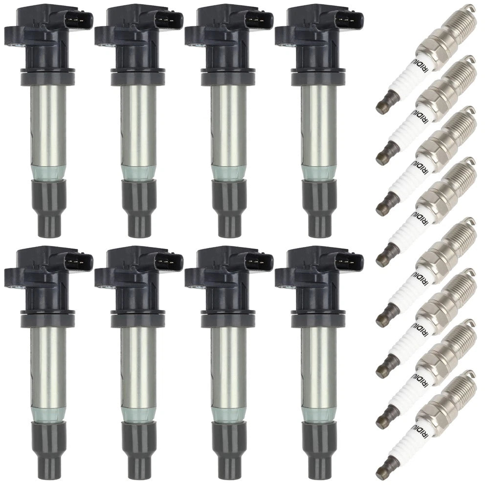 Set of 8 Ignition Coils and Spark Plugs for Cadillac DTS (2007–2011)