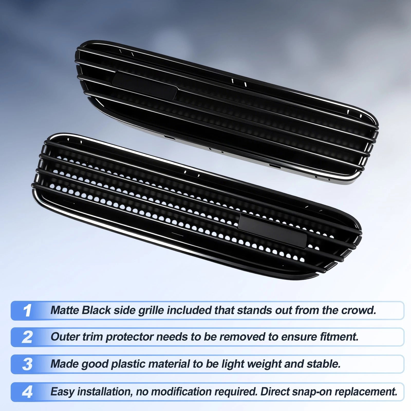 Side Fender Air Vents Trim Cover for BMW E46 M3 (2001–2006) Matte Black