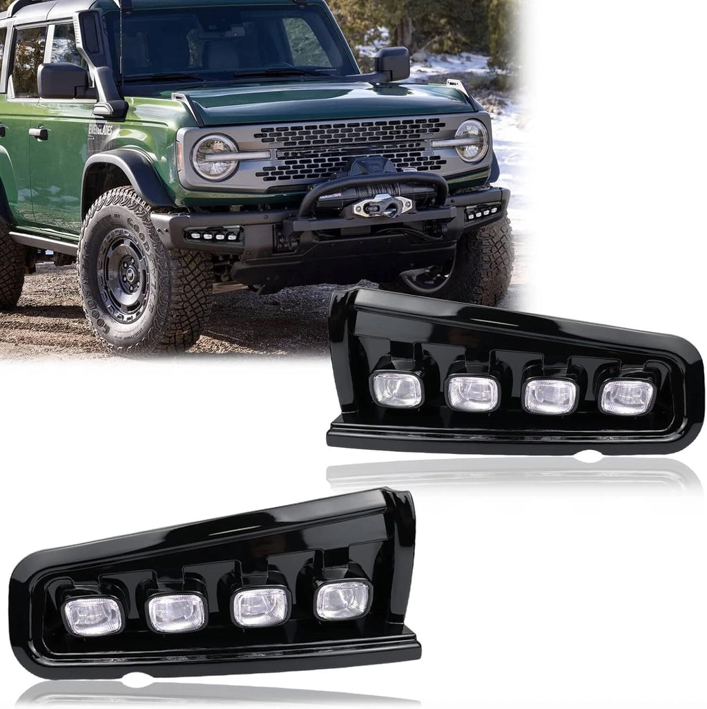 LED DRL Fog Lights with Turn Signal for Ford Bronco Raptor (2021–2023)