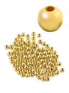 100 Pieces Gold Silver Beads 3.45mm for Fishing Flies Craft