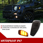 Set of 2 Smoked Amber LED Side Marker Lights for Jeep Renegade (2015–2023)