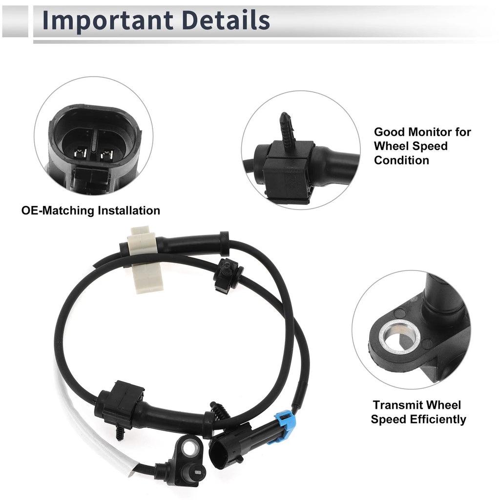 ABS Wheel Speed Sensor for Chevrolet C3500 (1995–1996) 1 Pc Front Left/Right