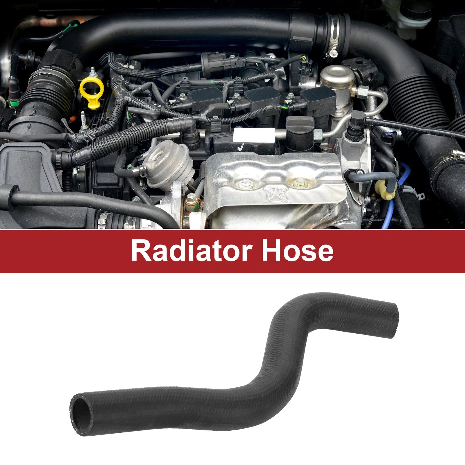 Radiator Hose for Honda Accord (2013–2017) No. 195015A2A01 Rubber Black