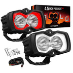 2X NOVSIGHT HALO 4.5" LED Pod Work Flood Light for Off-Road Vehicles