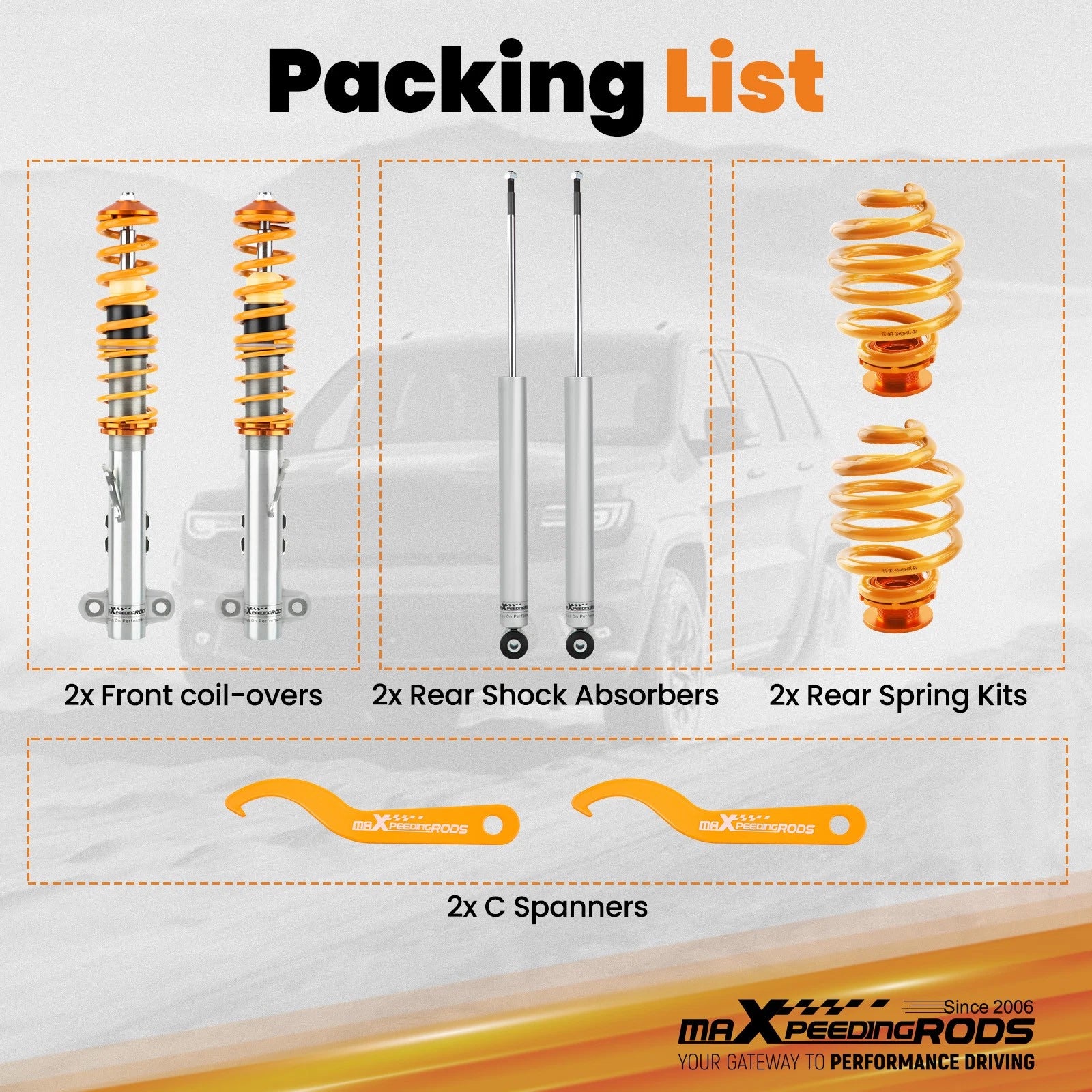Lowering Coilover Kit for BMW 3 Series E36 (1990–2000)