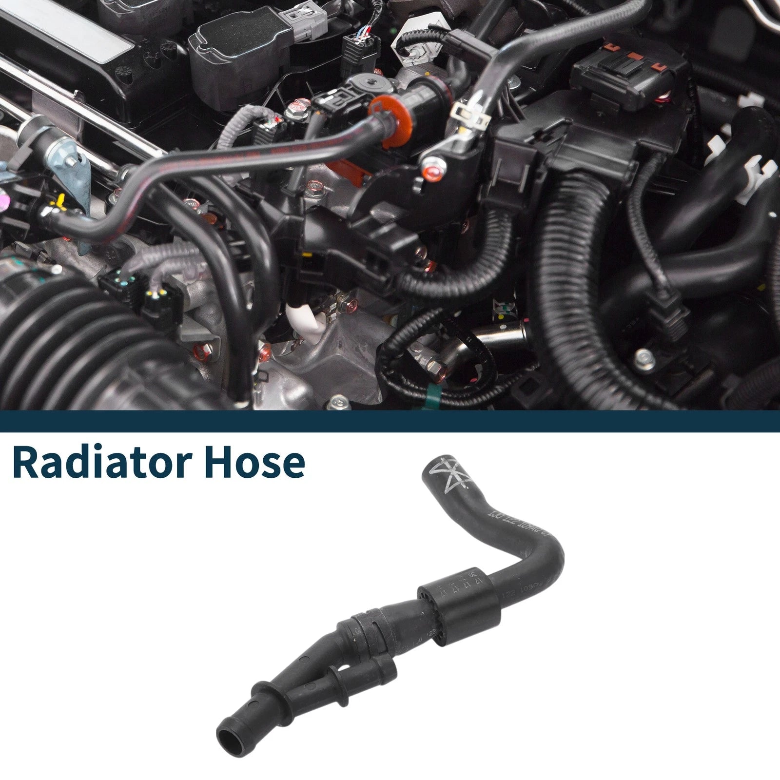 Radiator Hose Coolant Tubes for Volkswagen Jetta (2003–2005) Rubber Black