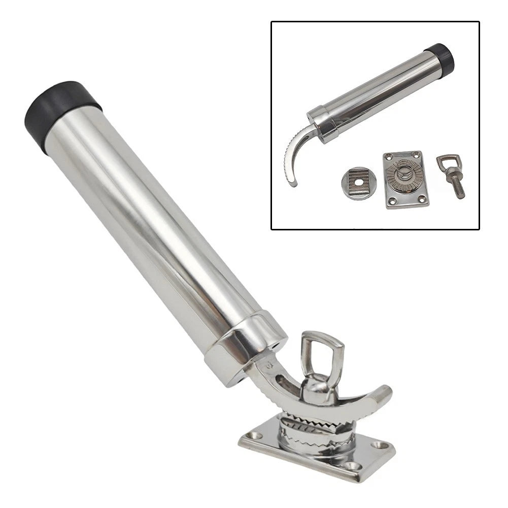 Stainless Steel Fishing Rod Holder for Yacht Deck (360 Degree Adjustable)