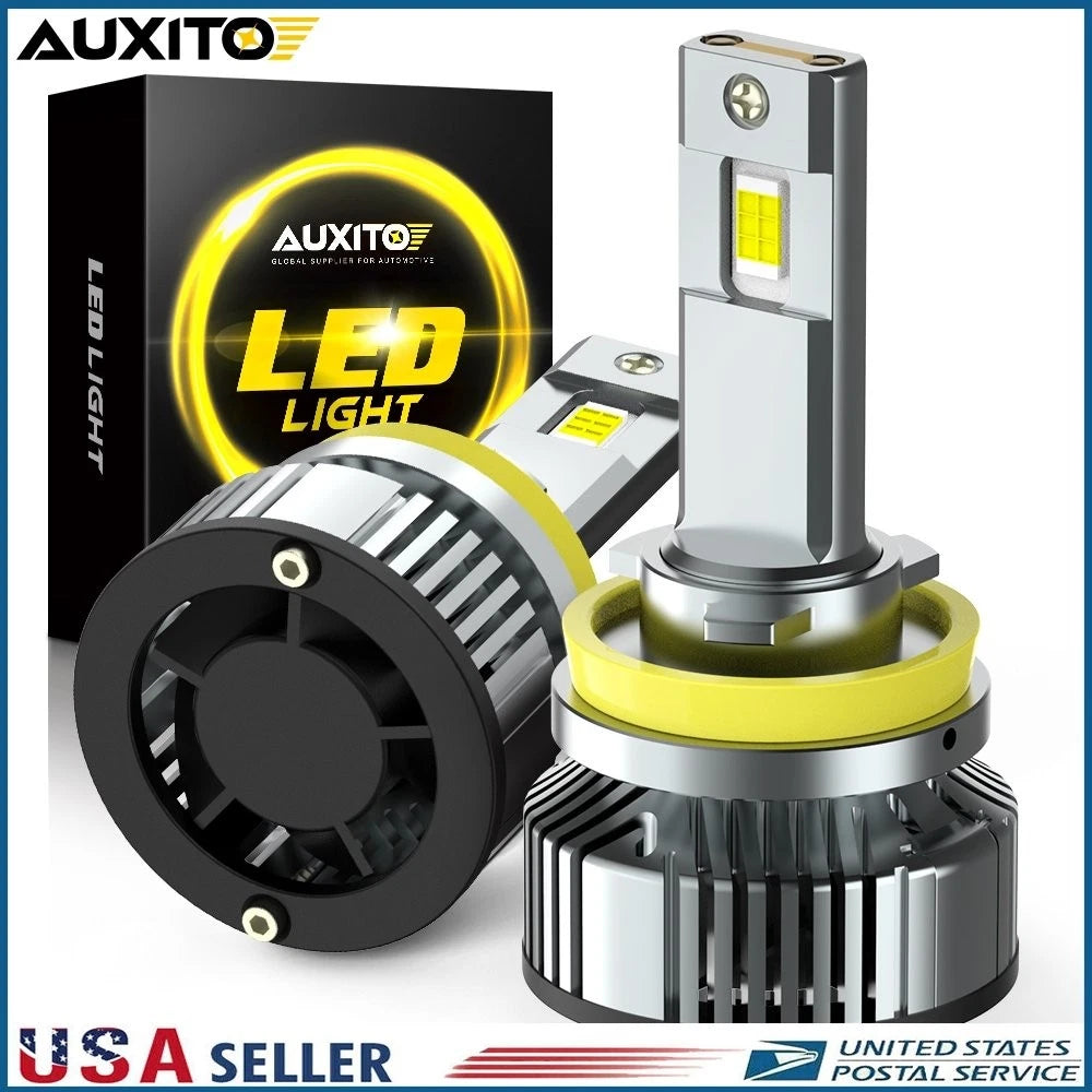 AUXITO H11 H8 LED Headlight Bulbs Kit 6500K 20000LM for Low Beam