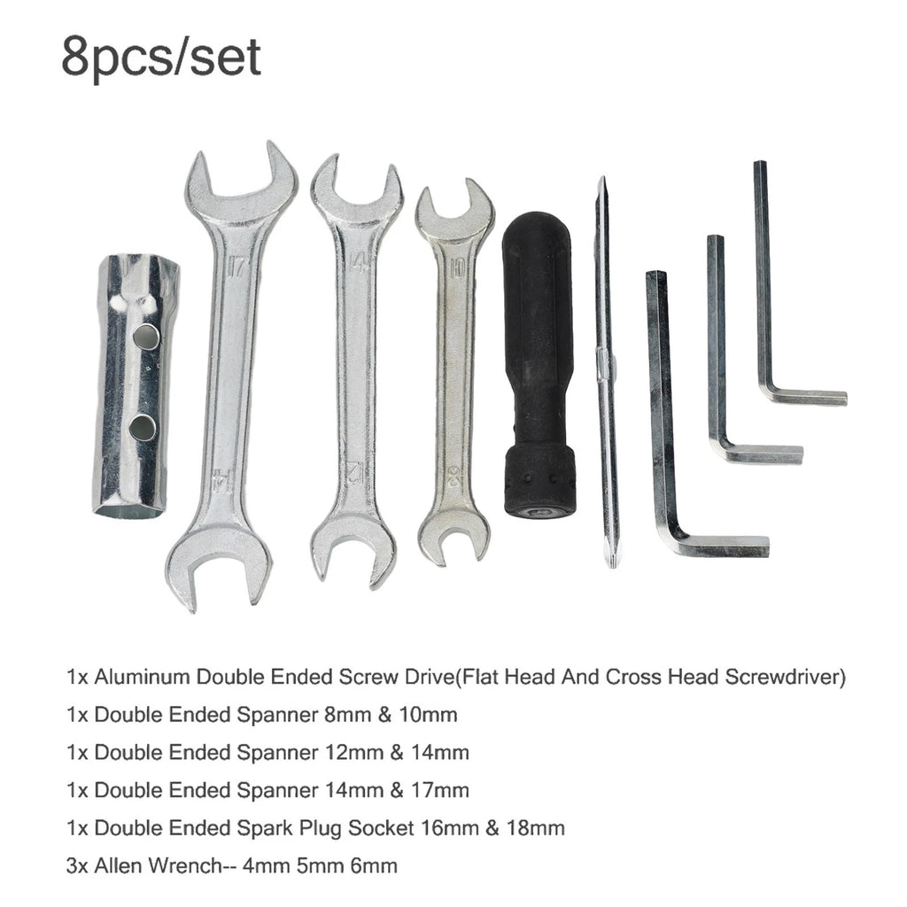 8-Piece Aluminum Alloy Motorcycle Repair Tool Kit