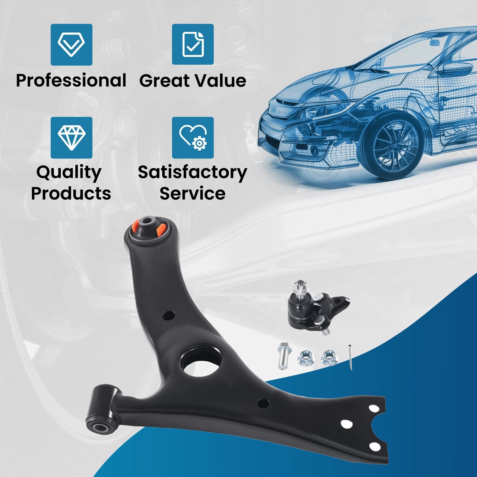 Front Driver Lower Control Arm for Toyota RAV4 (2001–2005) K640213 K90309