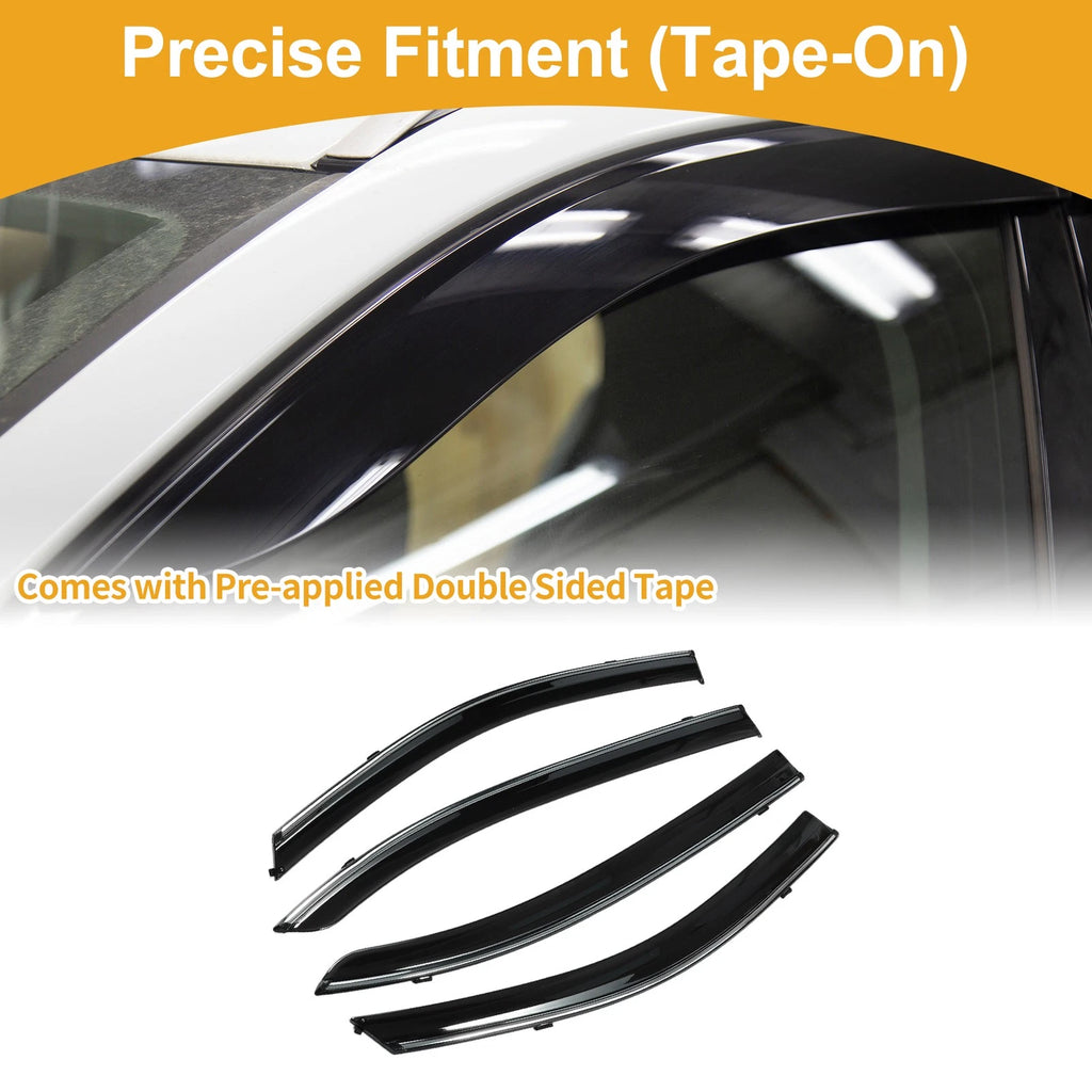 Set of 4 Window Deflectors for Honda Accord Sedan (2013–2017)