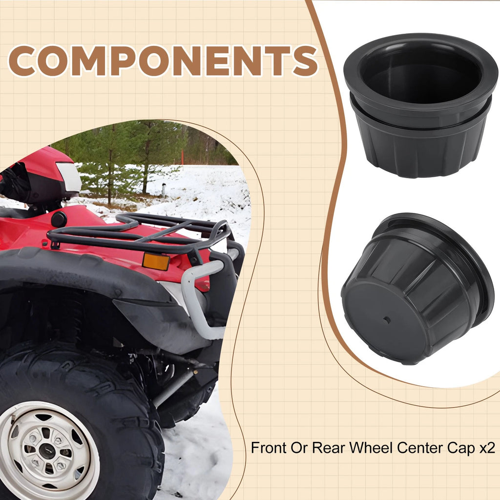 2X Wheel Cap Hubcap Center Cap for Honda TRX500, TRX650, TRX680 (2004–2023)