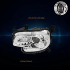 OE Style Chrome Housing Clear Lens Projector Headlights for Jeep Cherokee (2014–2018)