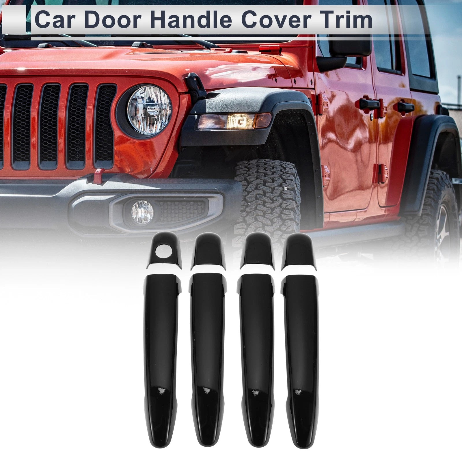 Door Handle Cover Trim for Toyota Highlander (2014–2019) Black