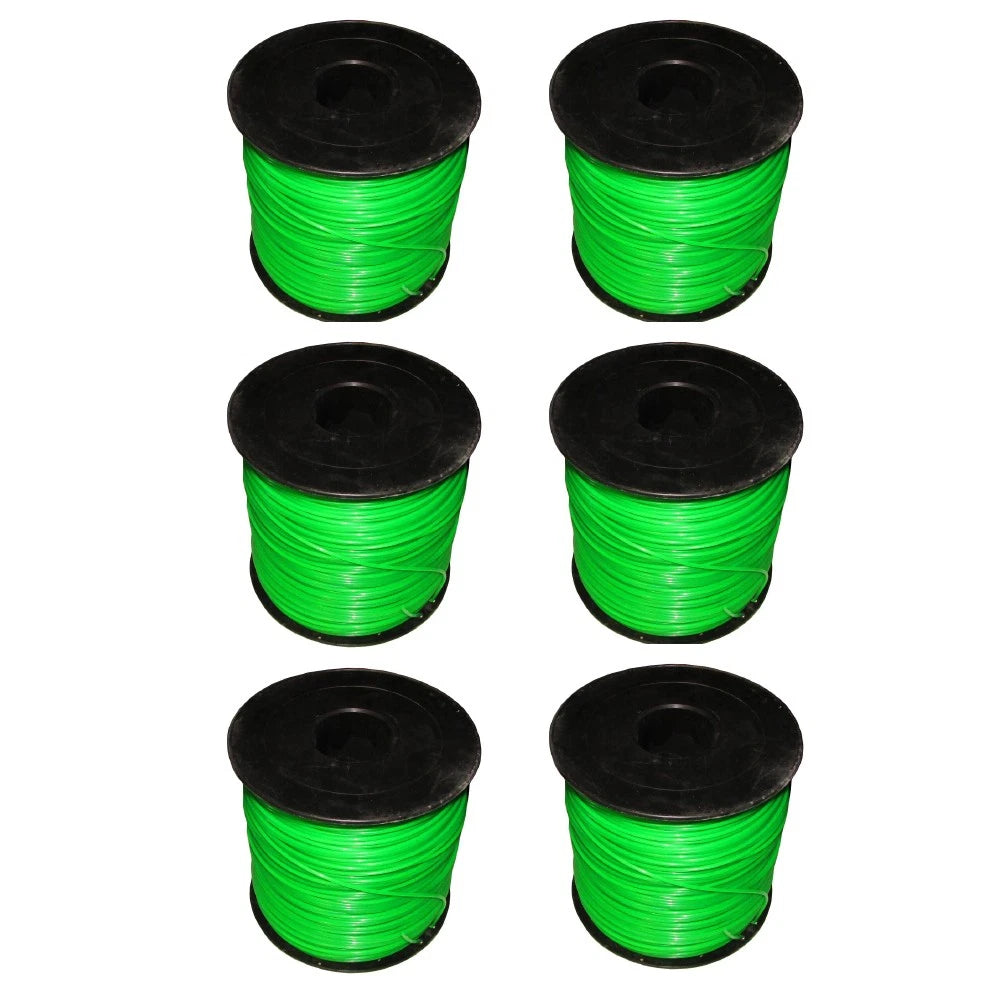.095 Round String Trimmer Line Set of 6 for John Deere 21S, McCulloch IIHD