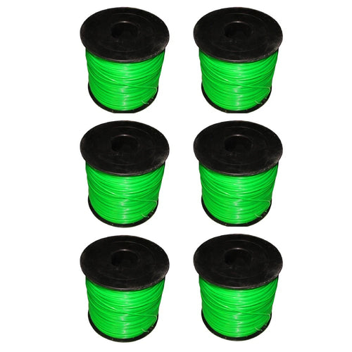 .095 Round String Trimmer Line Set of 6 for John Deere 21S, McCulloch IIHD